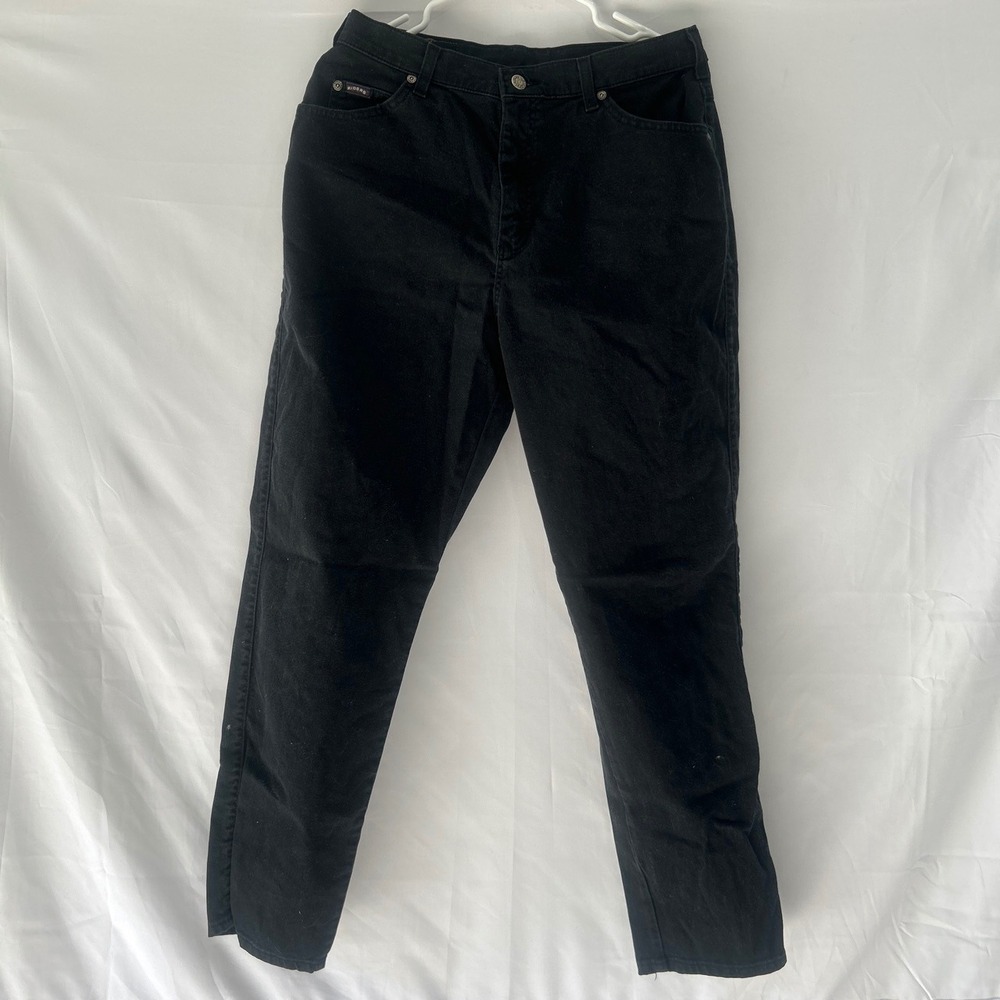 Riders by Lee Womens Black High Waisted Tapered Leg Denim Jeans Size 14M